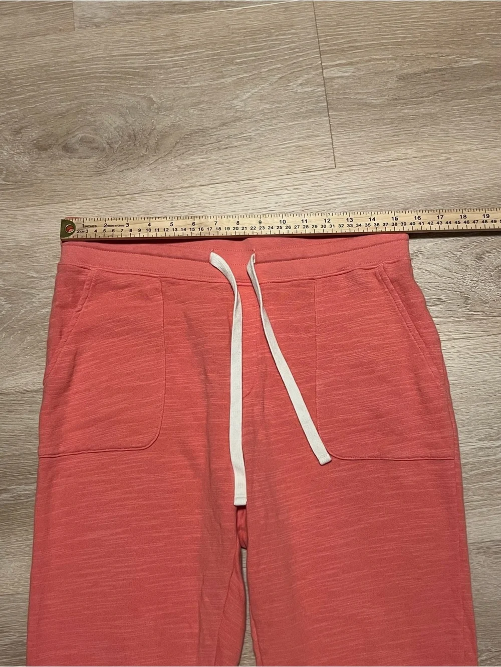 J.Crew Vintage Fleece Heathered Coral Jogger Sweatpants Drawstring Size Small
